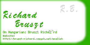 richard bruszt business card